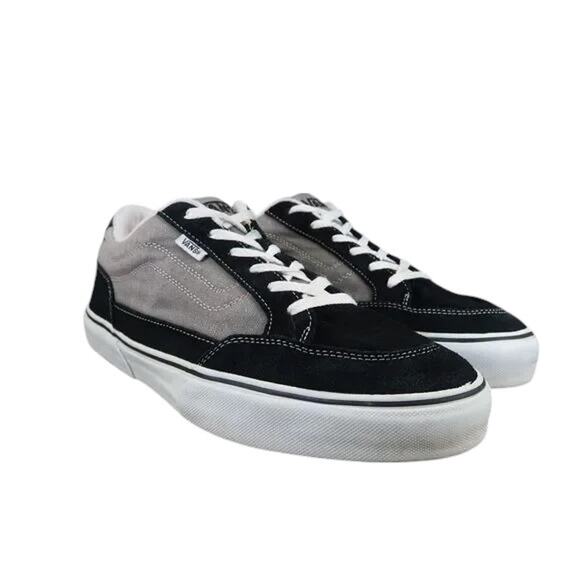 Vans Shoes Mens 12 Sneakers Bearcat Skate Casual Leather Grey Black Athletic Low - Picture 1 of 15